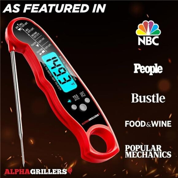 Grillers Instant Read Meat Thermometer for Cooking Grilling and Griddle Accessor - Picture 4 of 7